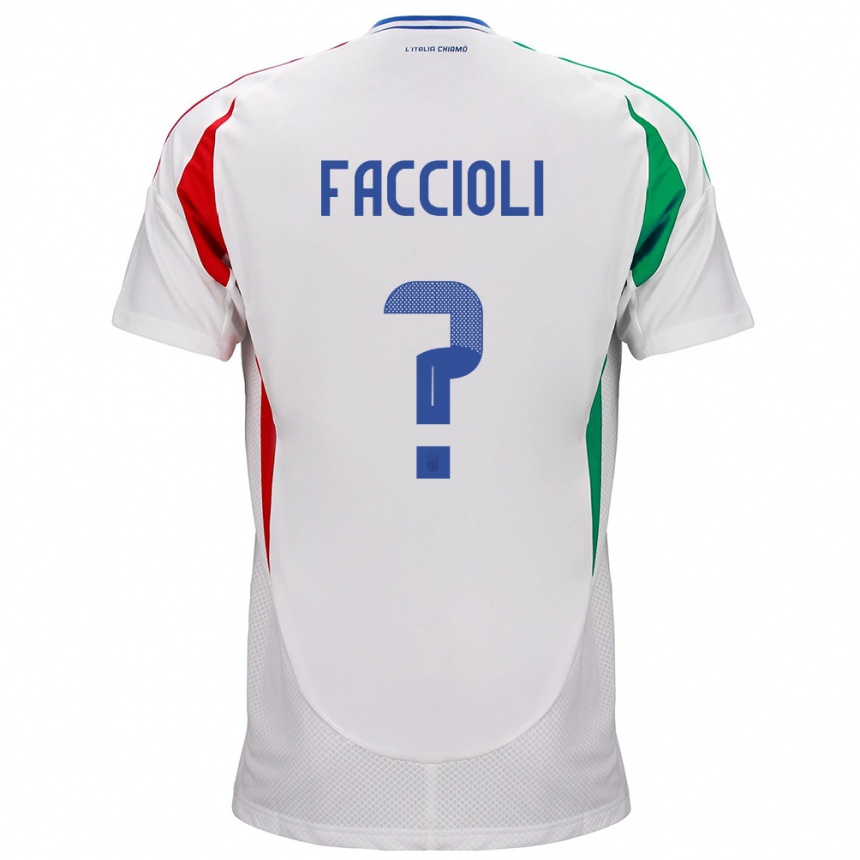 Niño Fútbol Camiseta Italia Pietro Faccioli #0 Blanco 2ª Equipación 24-26 Argentina