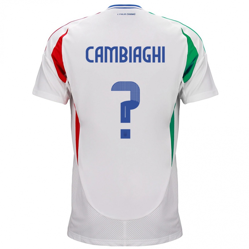 Niño Fútbol Camiseta Italia Michela Cambiaghi #0 Blanco 2ª Equipación 24-26 Argentina