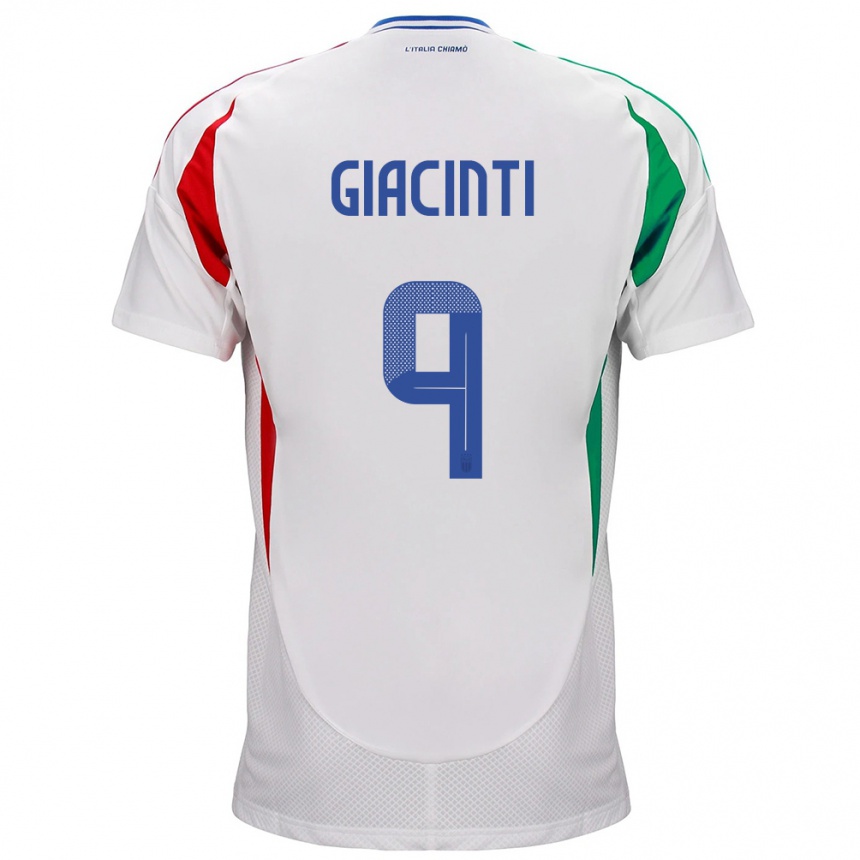 Niño Fútbol Camiseta Italia Valentina Giacinti #9 Blanco 2ª Equipación 24-26 Argentina