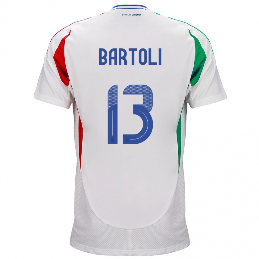 Niño Fútbol Camiseta Italia Elisa Bartoli #13 Blanco 2ª Equipación 24-26 Argentina