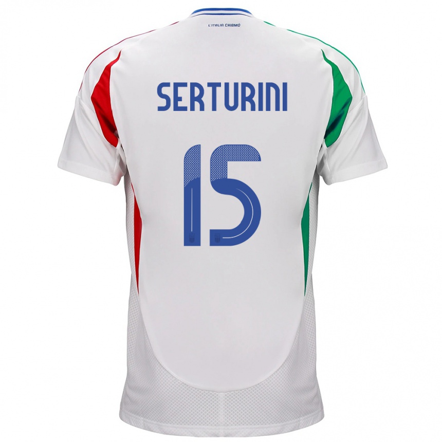 Niño Fútbol Camiseta Italia Annamaria Serturini #15 Blanco 2ª Equipación 24-26 Argentina