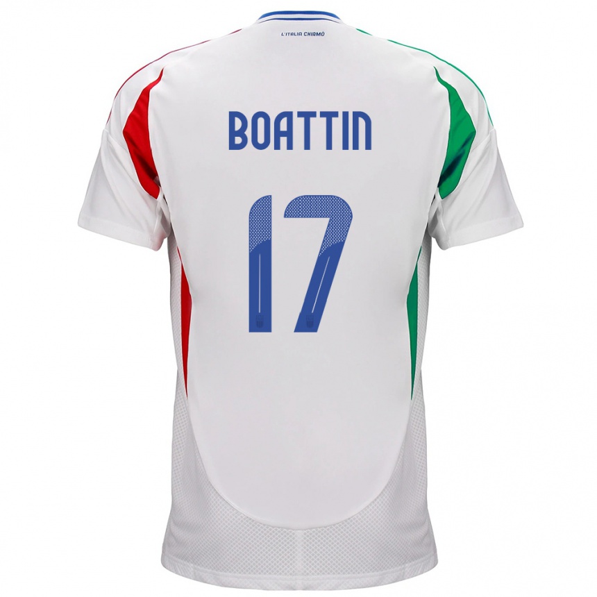 Niño Fútbol Camiseta Italia Lisa Boattin #17 Blanco 2ª Equipación 24-26 Argentina