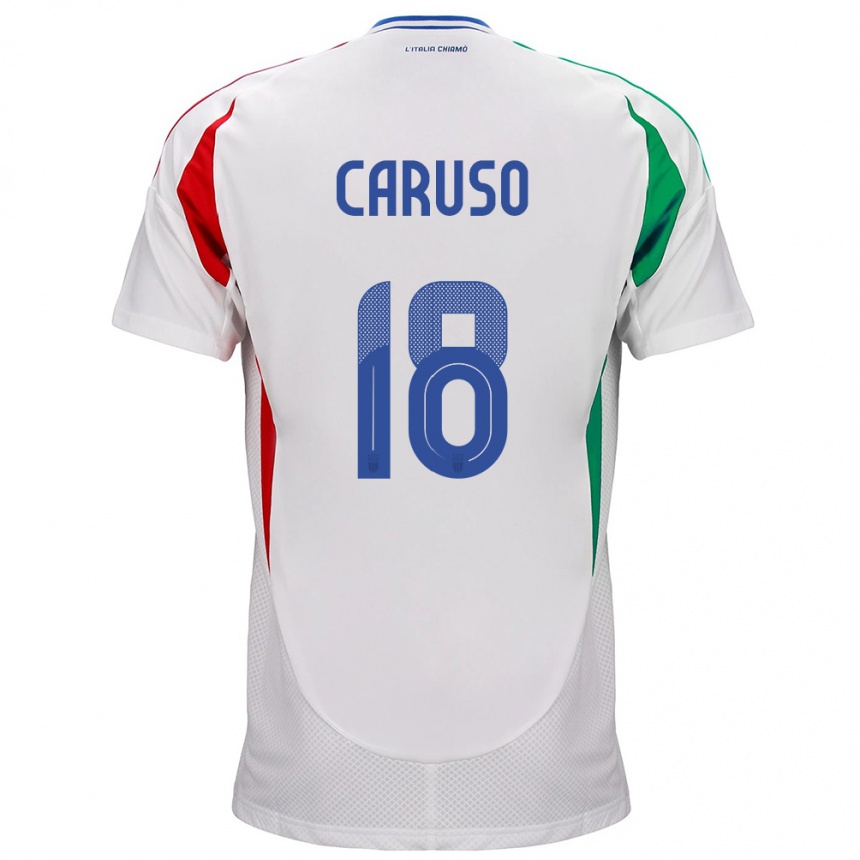 Niño Fútbol Camiseta Italia Arianna Caruso #18 Blanco 2ª Equipación 24-26 Argentina