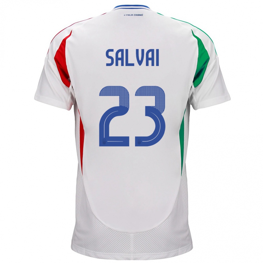 Niño Fútbol Camiseta Italia Cecilia Salvai #23 Blanco 2ª Equipación 24-26 Argentina