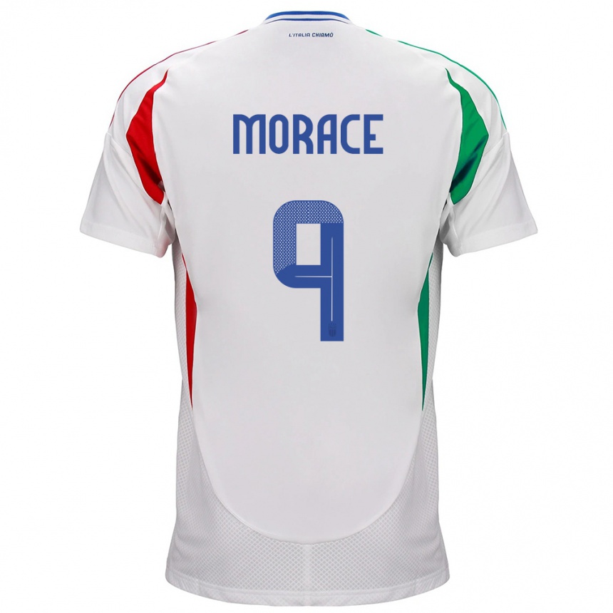 Niño Fútbol Camiseta Italia Carolina Morace #9 Blanco 2ª Equipación 24-26 Argentina