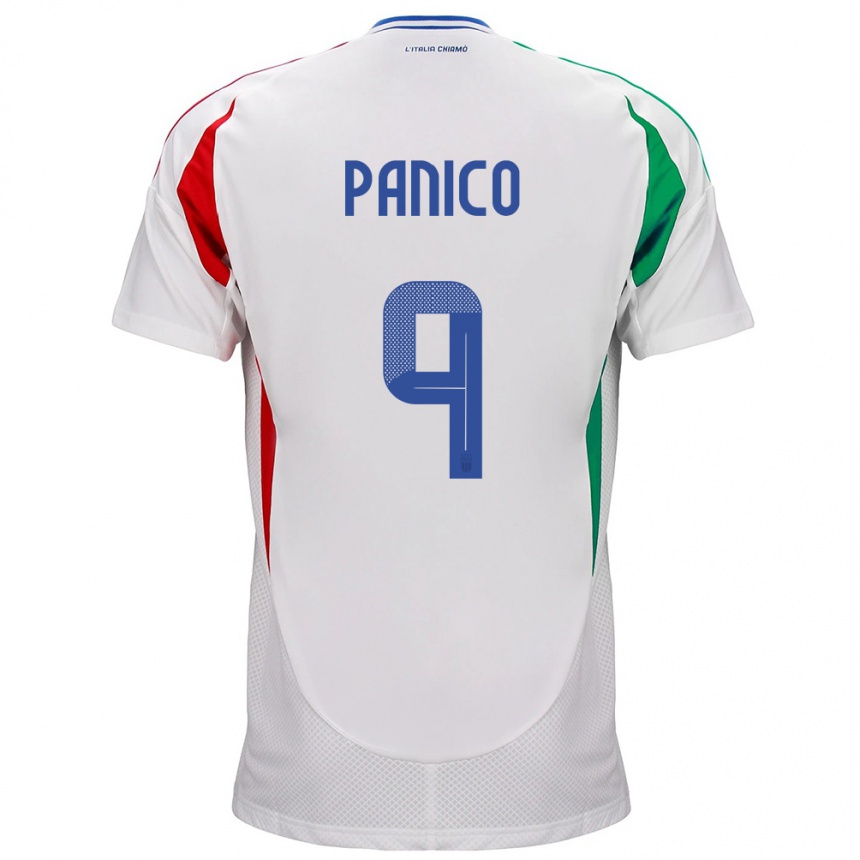 Niño Fútbol Camiseta Italia Patrizia Panico #9 Blanco 2ª Equipación 24-26 Argentina