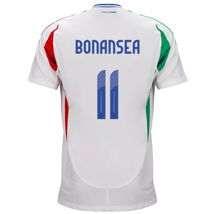 Niño Fútbol Camiseta Italia Barbara Bonansea #11 Blanco 2ª Equipación 24-26 Argentina