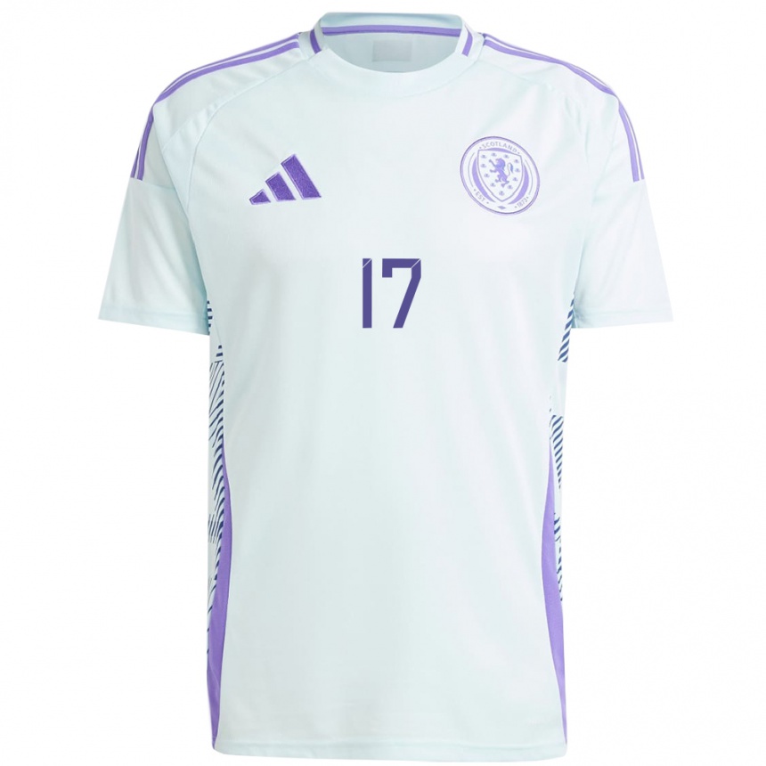 Niño Fútbol Camiseta Escocia Christie Harrison-Murray #17 Azul Menta Claro 2ª Equipación 24-26 Argentina