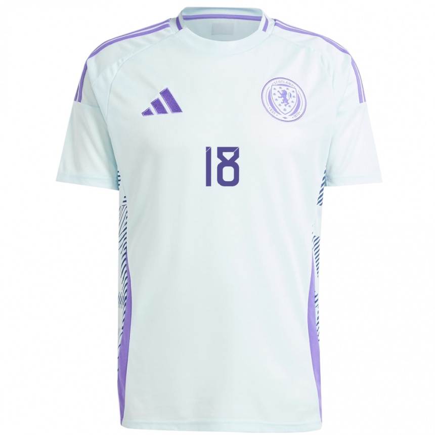 Niño Fútbol Camiseta Escocia Rudi Molotnikov #18 Azul Menta Claro 2ª Equipación 24-26 Argentina