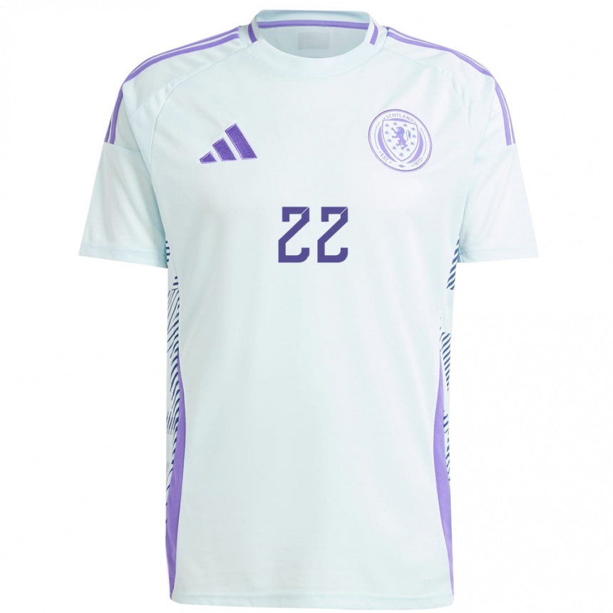 Niño Fútbol Camiseta Escocia Erin Cuthbert #22 Azul Menta Claro 2ª Equipación 24-26 Argentina