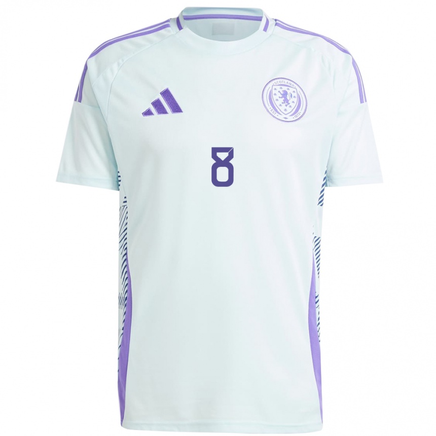 Niño Fútbol Camiseta Escocia Samantha Kerr #8 Azul Menta Claro 2ª Equipación 24-26 Argentina