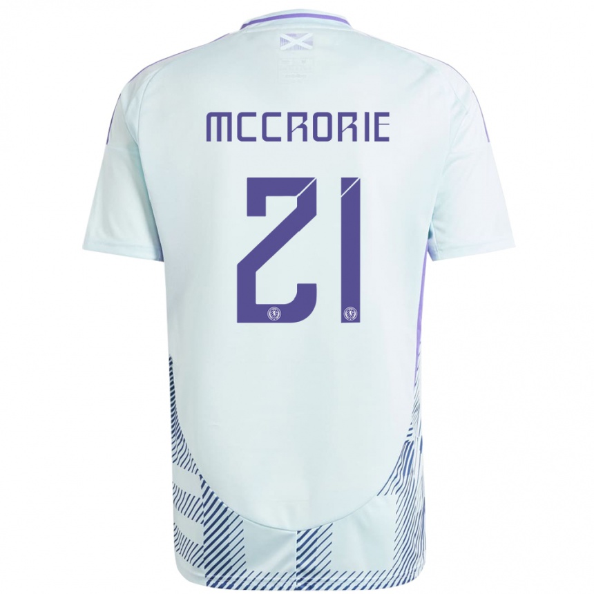 Niño Fútbol Camiseta Escocia Robby Mccrorie #21 Azul Menta Claro 2ª Equipación 24-26 Argentina