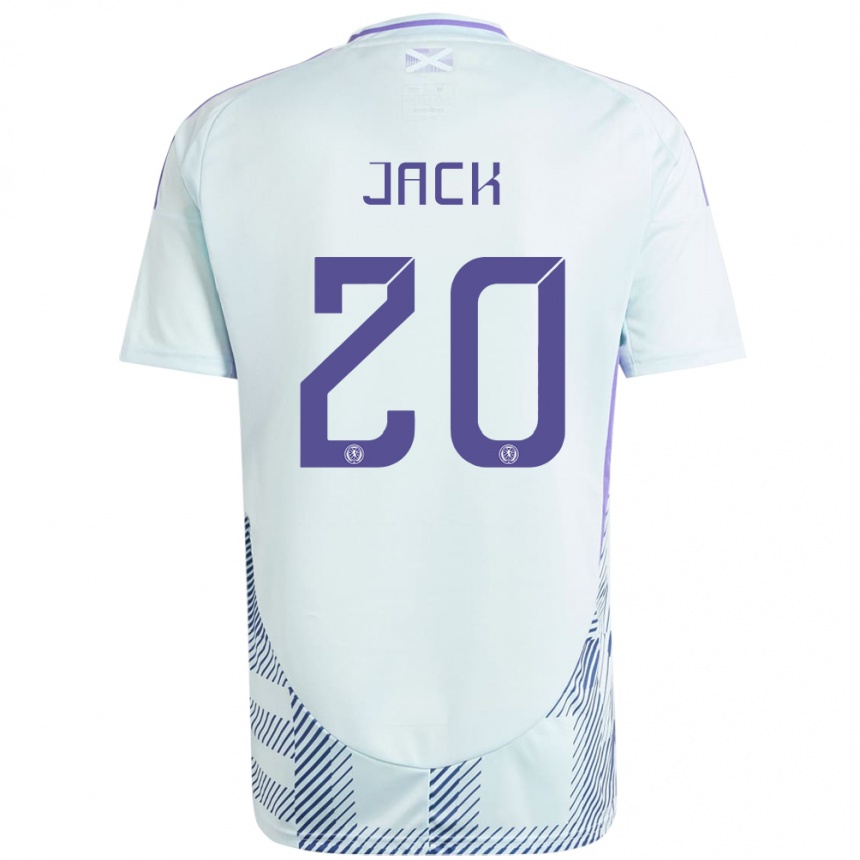 Niño Fútbol Camiseta Escocia Ryan Jack #20 Azul Menta Claro 2ª Equipación 24-26 Argentina