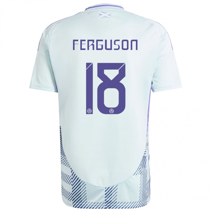 Niño Fútbol Camiseta Escocia Lewis Ferguson #18 Azul Menta Claro 2ª Equipación 24-26 Argentina