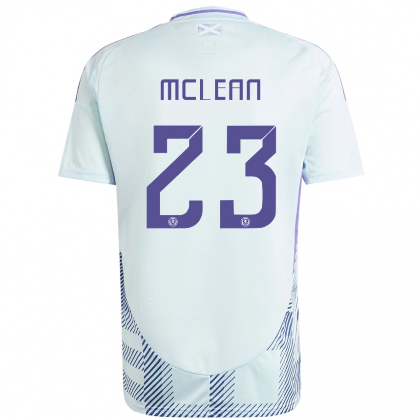 Niño Fútbol Camiseta Escocia Kenny Mclean #23 Azul Menta Claro 2ª Equipación 24-26 Argentina