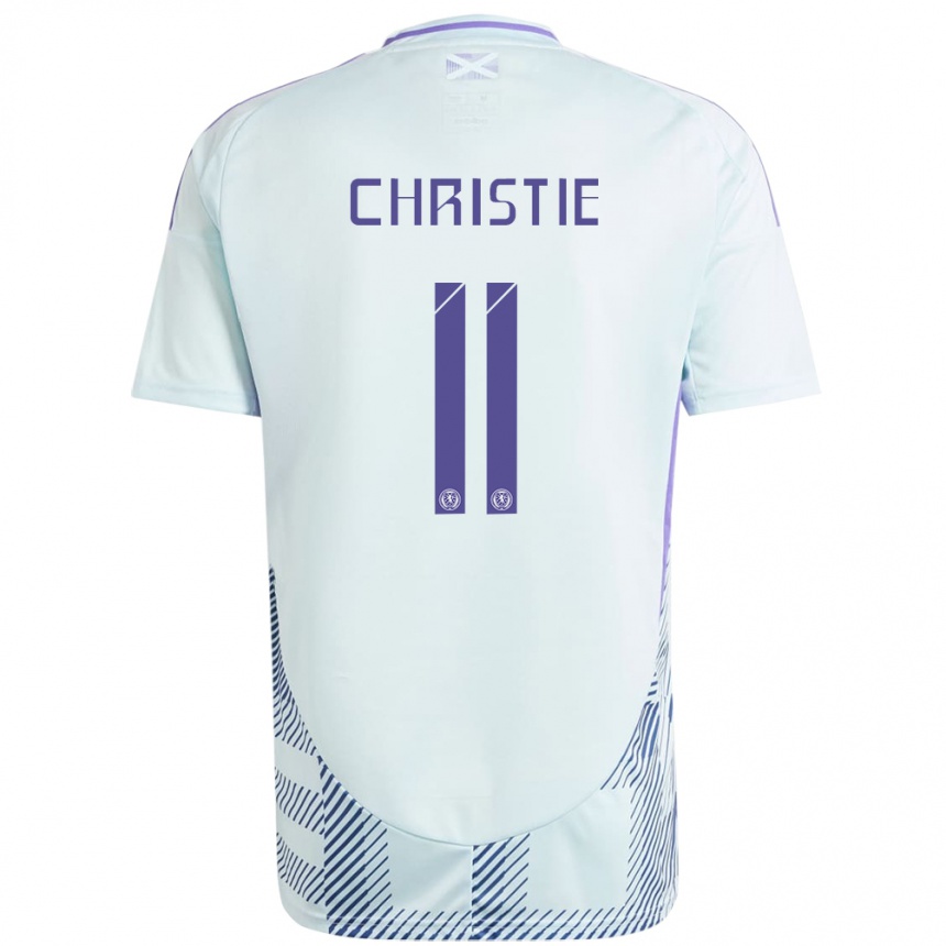 Niño Fútbol Camiseta Escocia Ryan Christie #11 Azul Menta Claro 2ª Equipación 24-26 Argentina