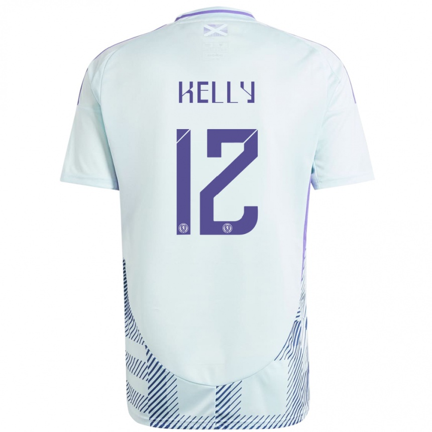 Niño Fútbol Camiseta Escocia Liam Kelly #12 Azul Menta Claro 2ª Equipación 24-26 Argentina