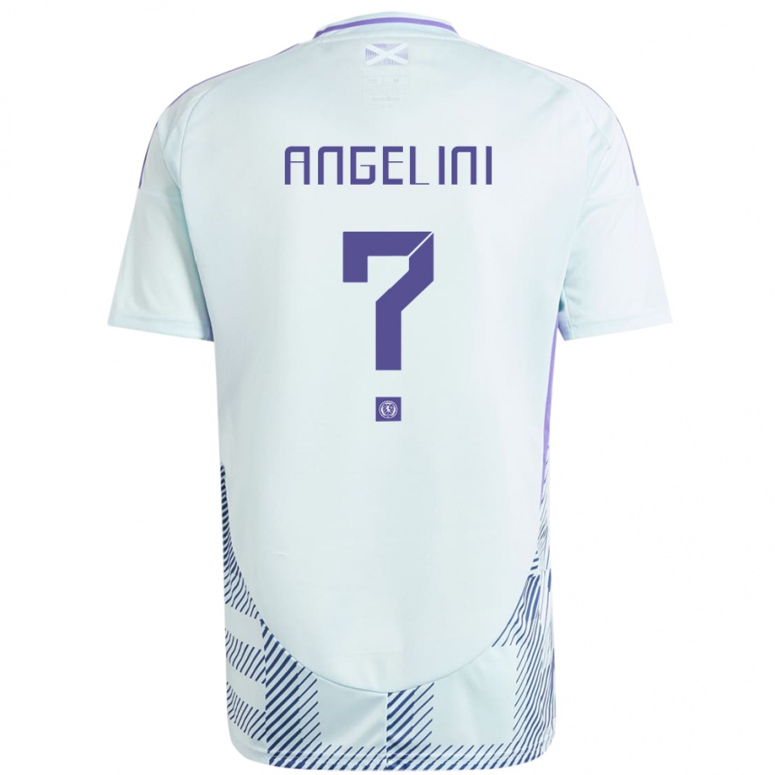 Niño Fútbol Camiseta Escocia Vincent Angelini #0 Azul Menta Claro 2ª Equipación 24-26 Argentina