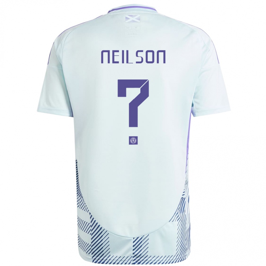 Niño Fútbol Camiseta Escocia Lewis Neilson #0 Azul Menta Claro 2ª Equipación 24-26 Argentina