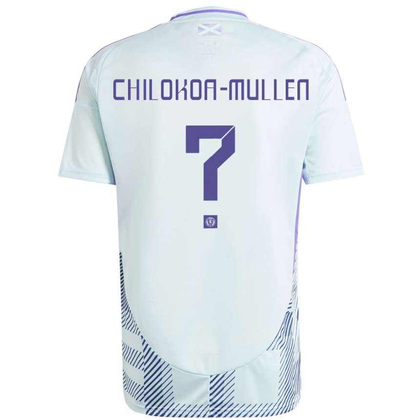 Niño Fútbol Camiseta Escocia Jeremiah Chilokoa-Mullen #0 Azul Menta Claro 2ª Equipación 24-26 Argentina