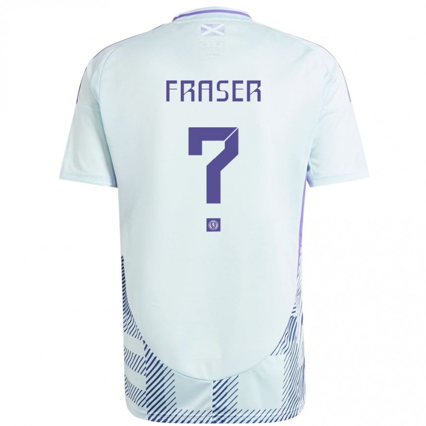 Niño Fútbol Camiseta Escocia Robbie Fraser #0 Azul Menta Claro 2ª Equipación 24-26 Argentina