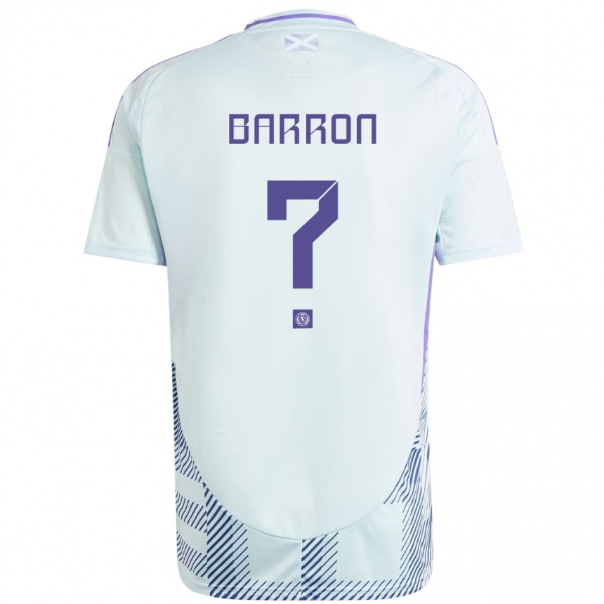 Niño Fútbol Camiseta Escocia Connor Barron #0 Azul Menta Claro 2ª Equipación 24-26 Argentina