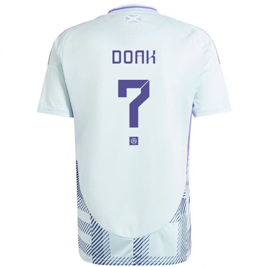 Niño Fútbol Camiseta Escocia Ben Doak #0 Azul Menta Claro 2ª Equipación 24-26 Argentina