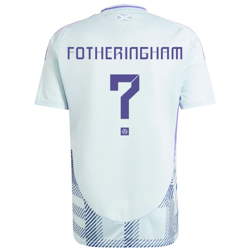 Niño Fútbol Camiseta Escocia Kai Fotheringham #0 Azul Menta Claro 2ª Equipación 24-26 Argentina