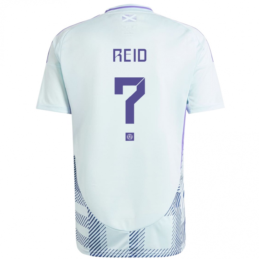 Niño Fútbol Camiseta Escocia Dylan Reid #0 Azul Menta Claro 2ª Equipación 24-26 Argentina