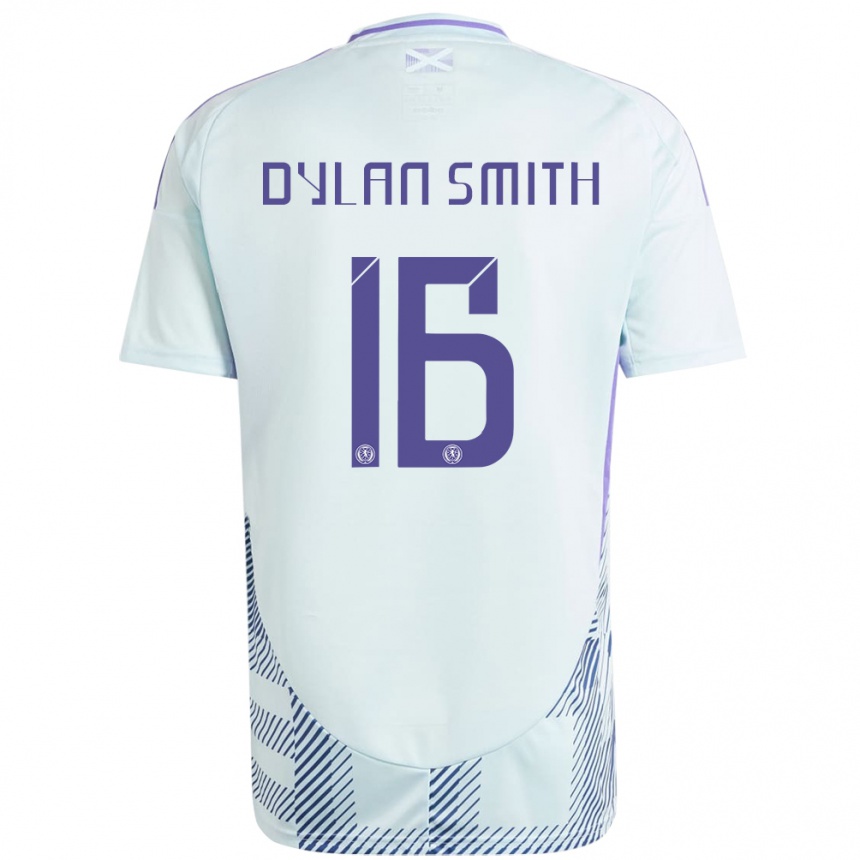 Niño Fútbol Camiseta Escocia Dylan Smith #16 Azul Menta Claro 2ª Equipación 24-26 Argentina