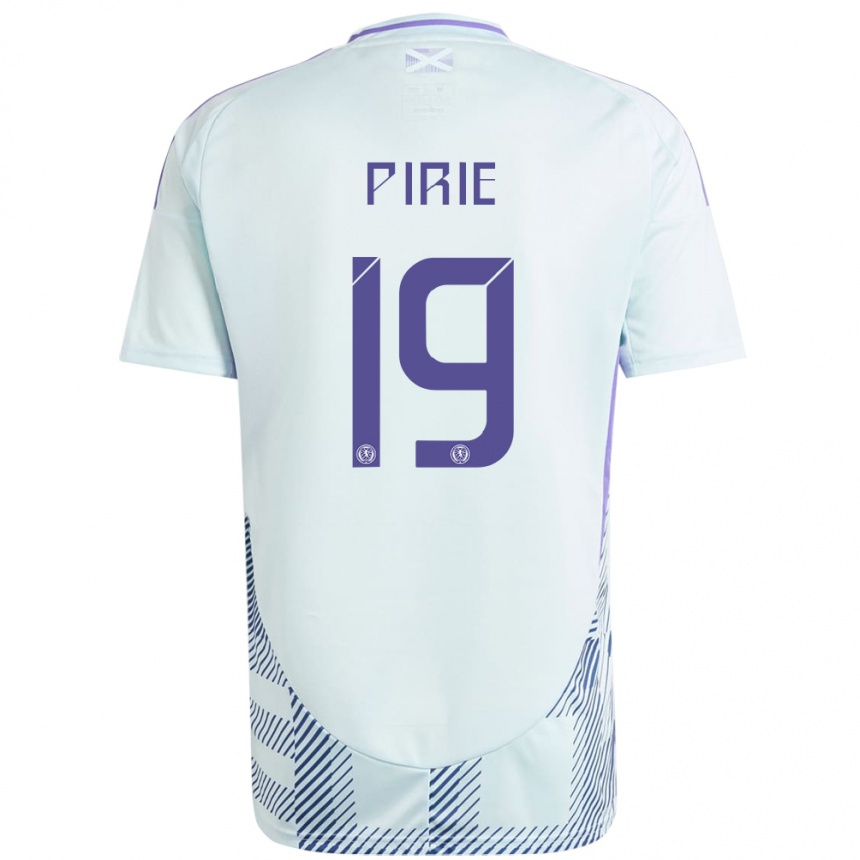 Niño Fútbol Camiseta Escocia Lewis Pirie #19 Azul Menta Claro 2ª Equipación 24-26 Argentina