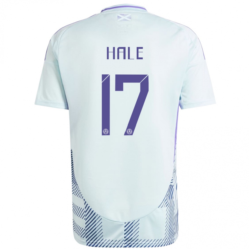 Niño Fútbol Camiseta Escocia Finlay Hale #17 Azul Menta Claro 2ª Equipación 24-26 Argentina