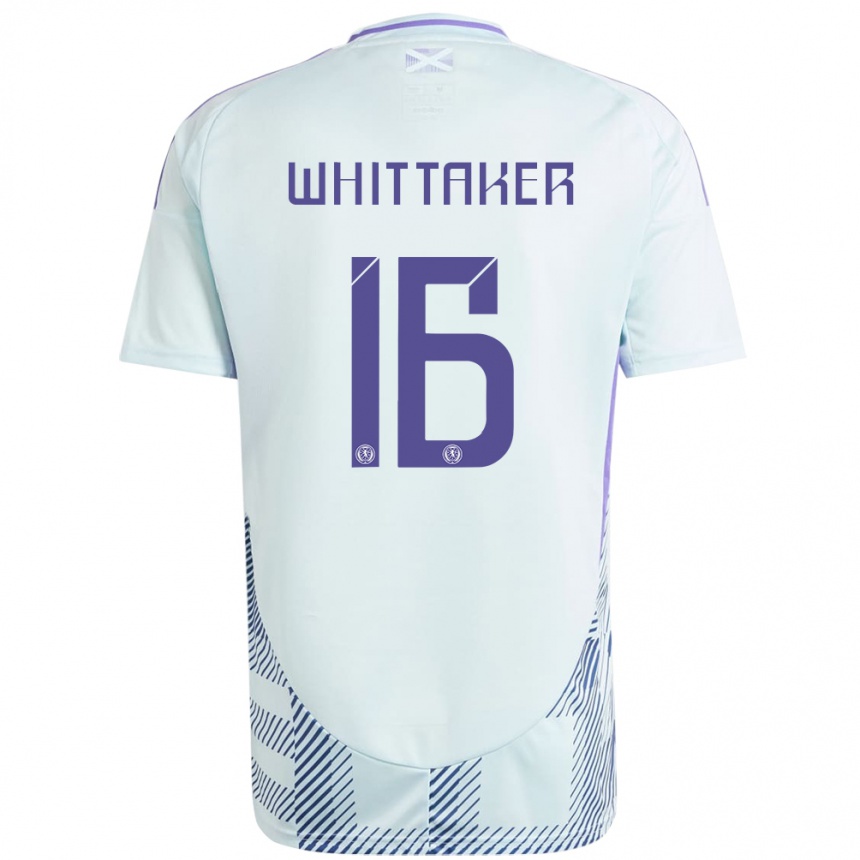 Niño Fútbol Camiseta Escocia Rory Whittaker #16 Azul Menta Claro 2ª Equipación 24-26 Argentina