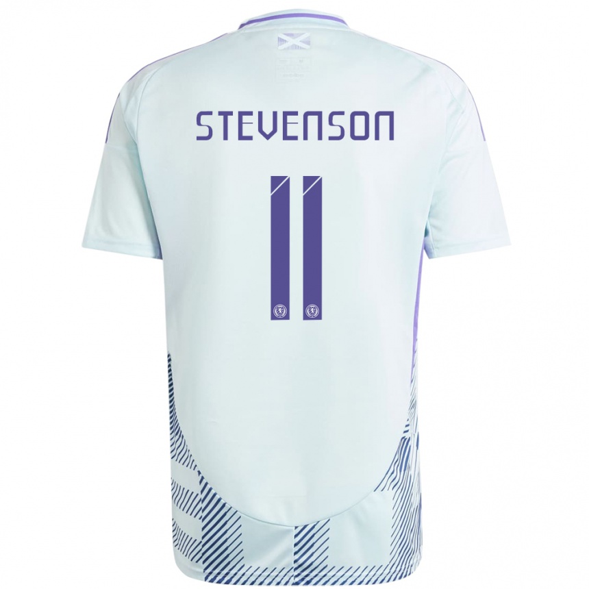 Niño Fútbol Camiseta Escocia Gus Stevenson #11 Azul Menta Claro 2ª Equipación 24-26 Argentina