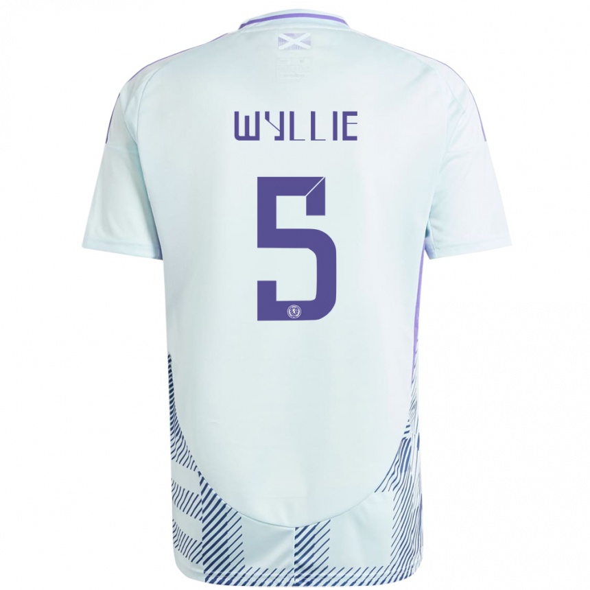 Niño Fútbol Camiseta Escocia Jack Wyllie #5 Azul Menta Claro 2ª Equipación 24-26 Argentina