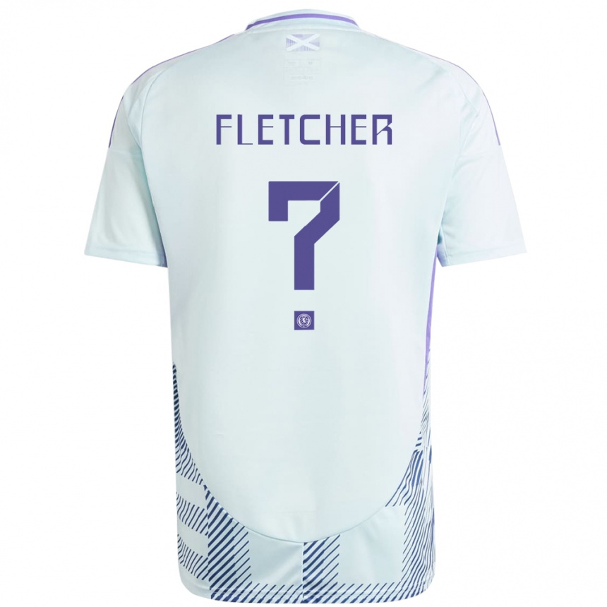 Niño Fútbol Camiseta Escocia Tyler Fletcher #0 Azul Menta Claro 2ª Equipación 24-26 Argentina