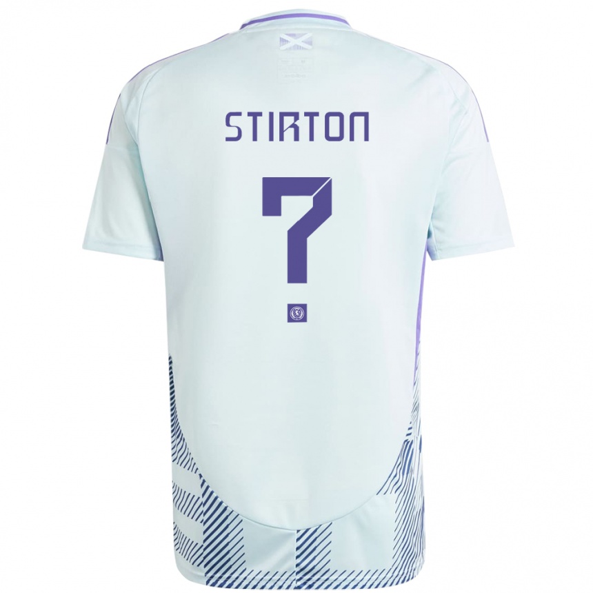 Niño Fútbol Camiseta Escocia Owen Stirton #0 Azul Menta Claro 2ª Equipación 24-26 Argentina