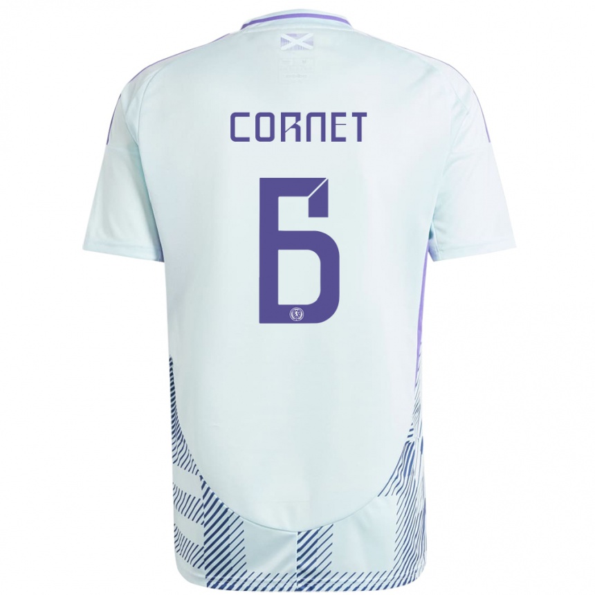 Niño Fútbol Camiseta Escocia Chelsea Cornet #6 Azul Menta Claro 2ª Equipación 24-26 Argentina