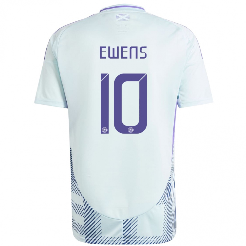 Niño Fútbol Camiseta Escocia Sarah Ewens #10 Azul Menta Claro 2ª Equipación 24-26 Argentina