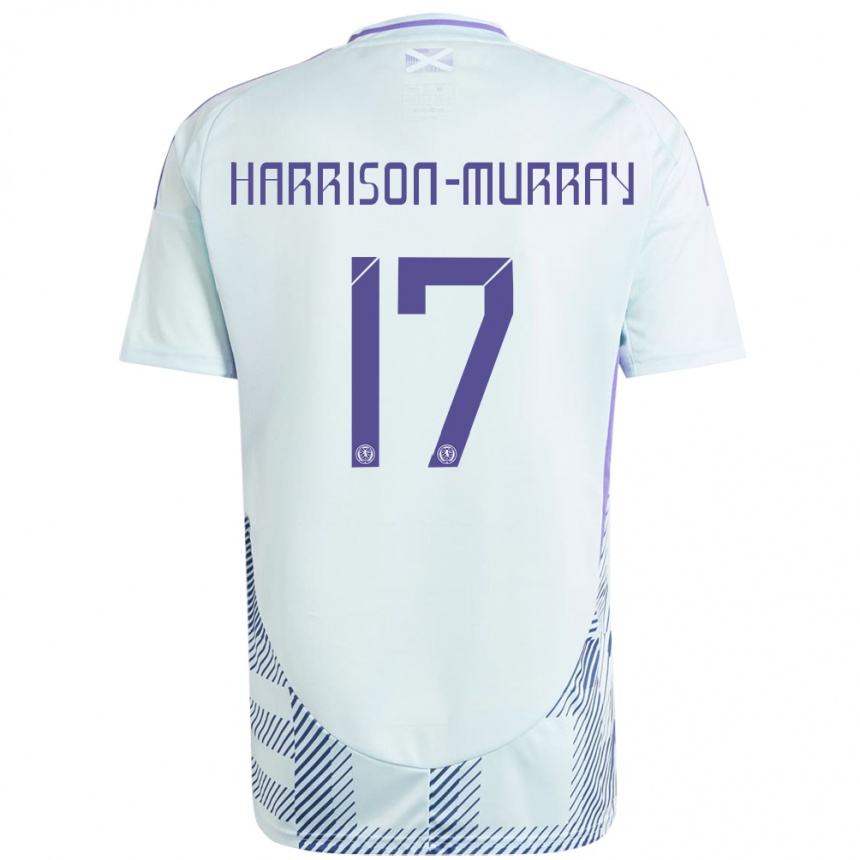 Niño Fútbol Camiseta Escocia Christie Harrison-Murray #17 Azul Menta Claro 2ª Equipación 24-26 Argentina