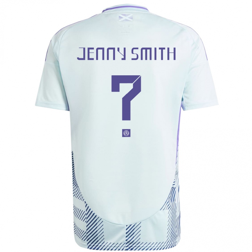 Niño Fútbol Camiseta Escocia Jenny Smith #0 Azul Menta Claro 2ª Equipación 24-26 Argentina