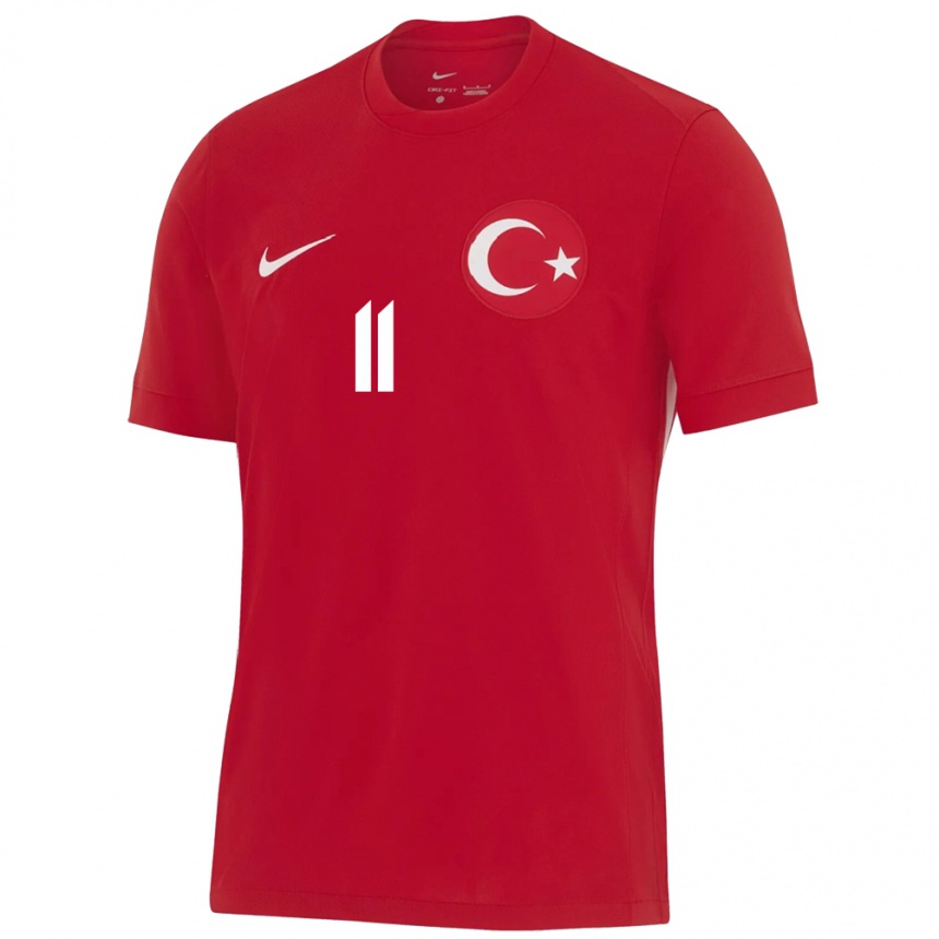 Niño Fútbol Camiseta Turquía Emir Bars #11 Rojo 2ª Equipación 24-26 Argentina