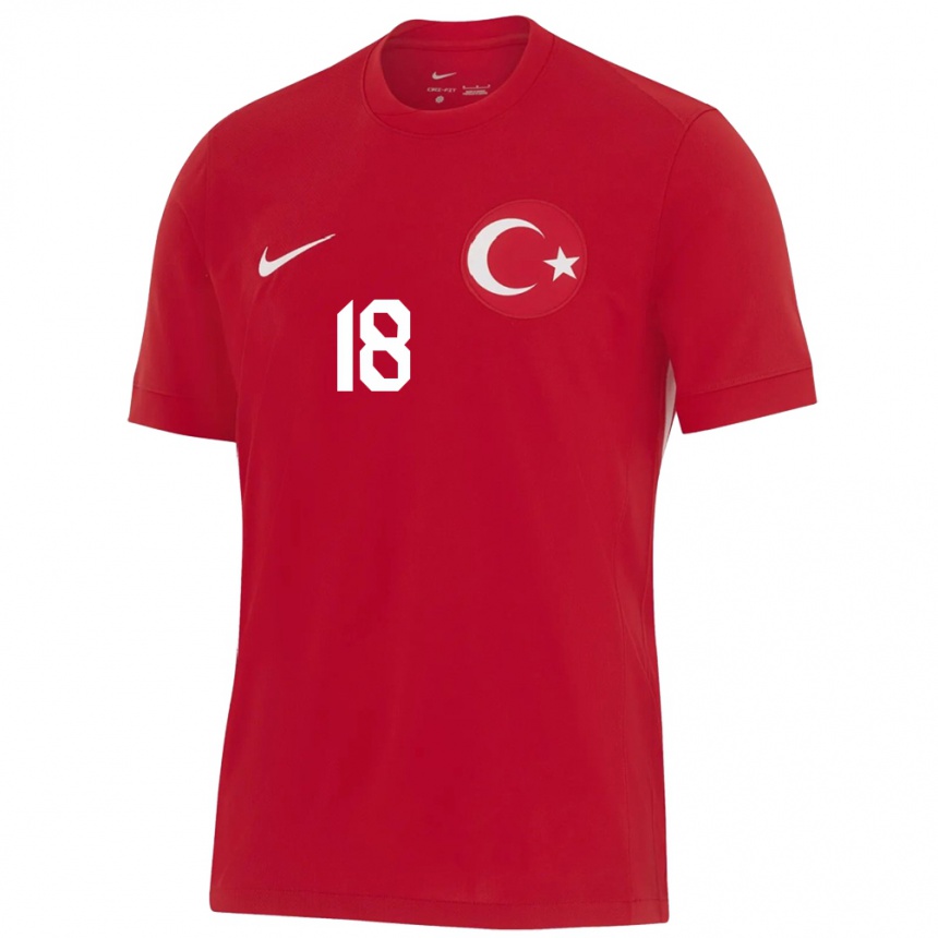 Niño Fútbol Camiseta Turquía Ayman Gulasi #18 Rojo 2ª Equipación 24-26 Argentina