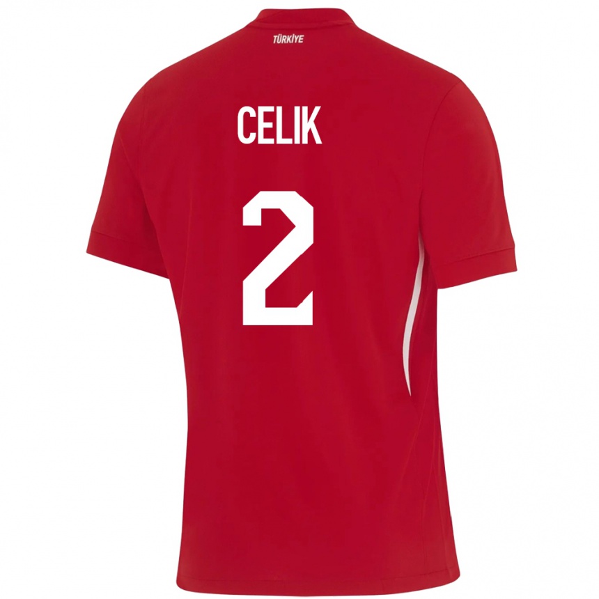 Niño Fútbol Camiseta Turquía Zeki Çelik #2 Rojo 2ª Equipación 24-26 Argentina