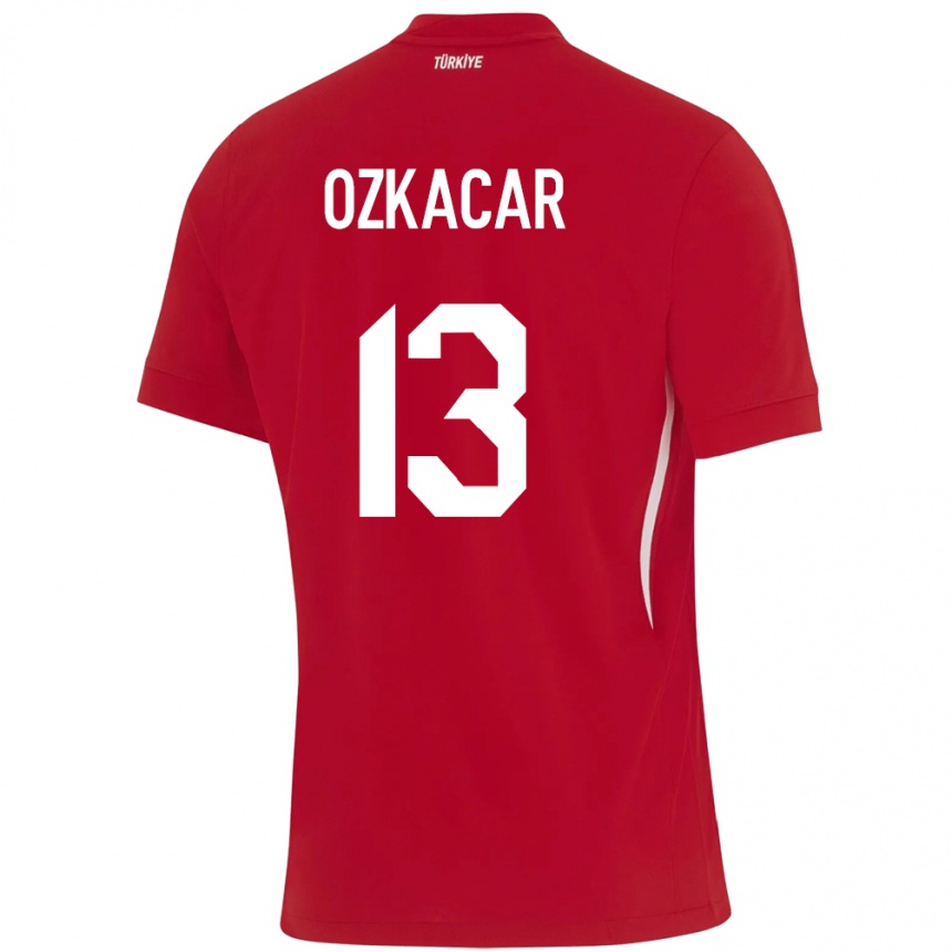 Niño Fútbol Camiseta Turquía Cenk Özkacar #13 Rojo 2ª Equipación 24-26 Argentina