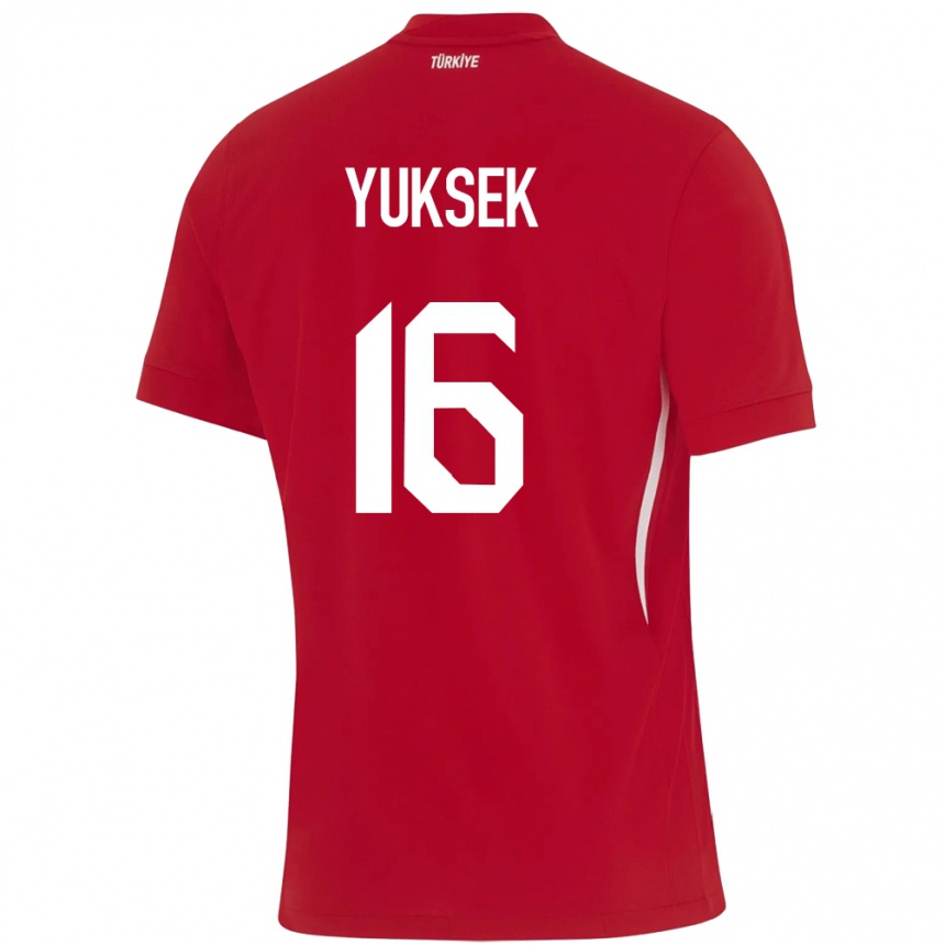 Niño Fútbol Camiseta Turquía İsmail Yüksek #16 Rojo 2ª Equipación 24-26 Argentina