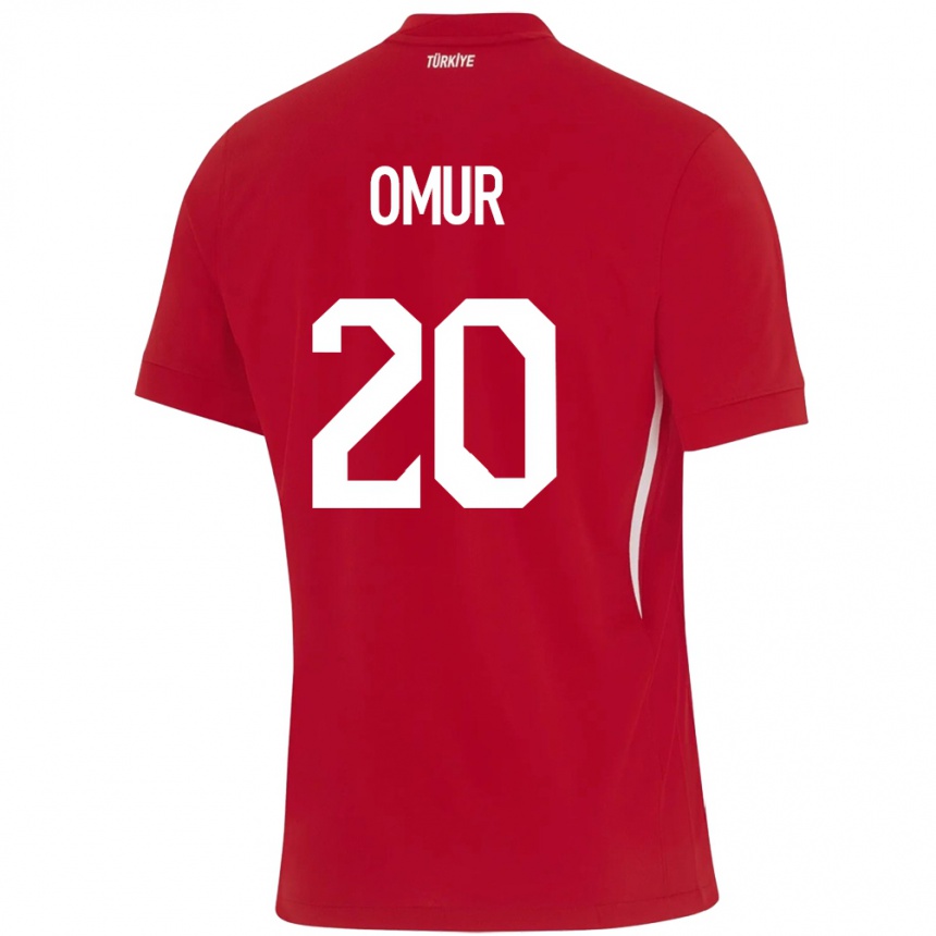 Niño Fútbol Camiseta Turquía Abdülkadir Ömür #20 Rojo 2ª Equipación 24-26 Argentina