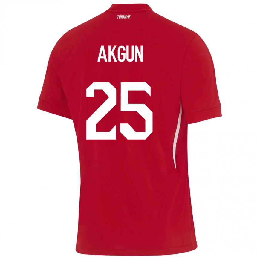 Niño Fútbol Camiseta Turquía Yunus Akgün #25 Rojo 2ª Equipación 24-26 Argentina