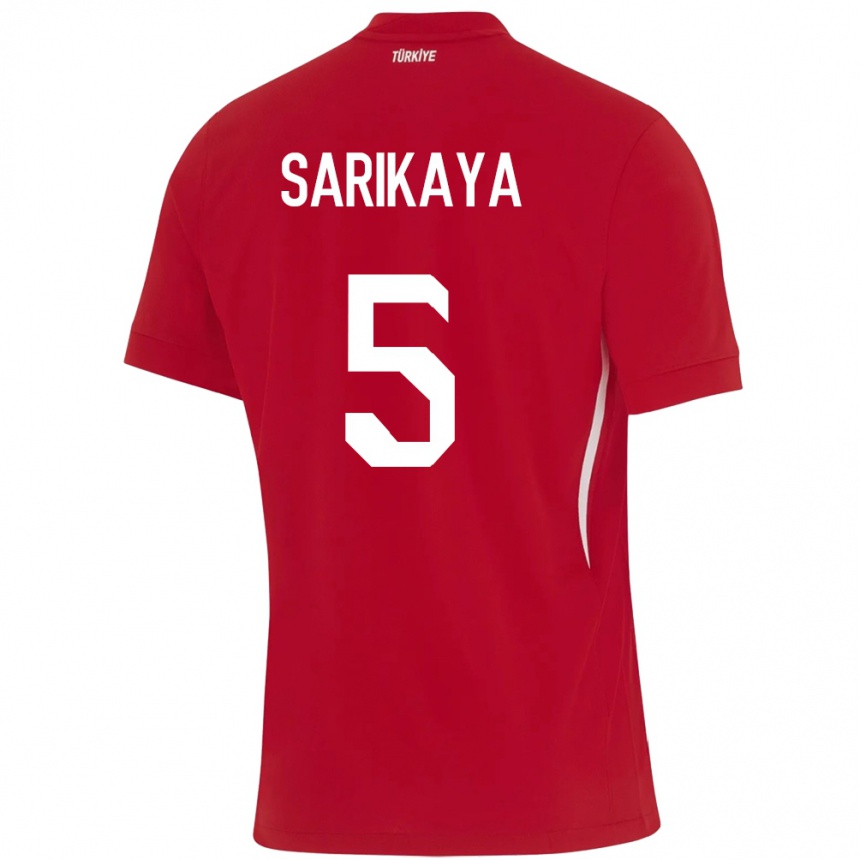 Niño Fútbol Camiseta Turquía Efe Sarıkaya #5 Rojo 2ª Equipación 24-26 Argentina