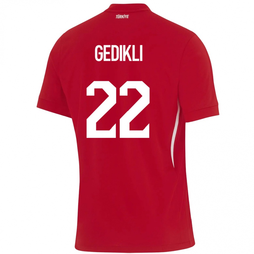 Niño Fútbol Camiseta Turquía Berkant Gedikli #22 Rojo 2ª Equipación 24-26 Argentina